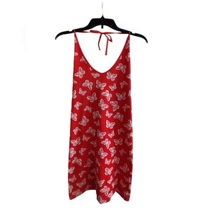 NWT 2/$10 No Boundaries summer dress - red with white butterflies